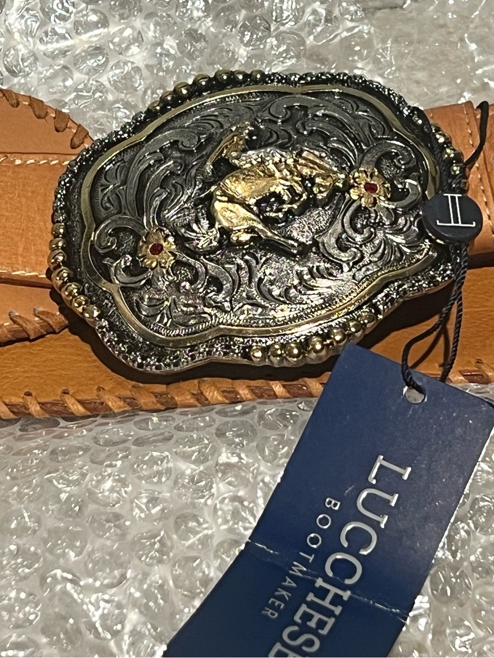 Lucchese TROPHY BUCKLE BELT - NWT - L - Picture 11 of 16